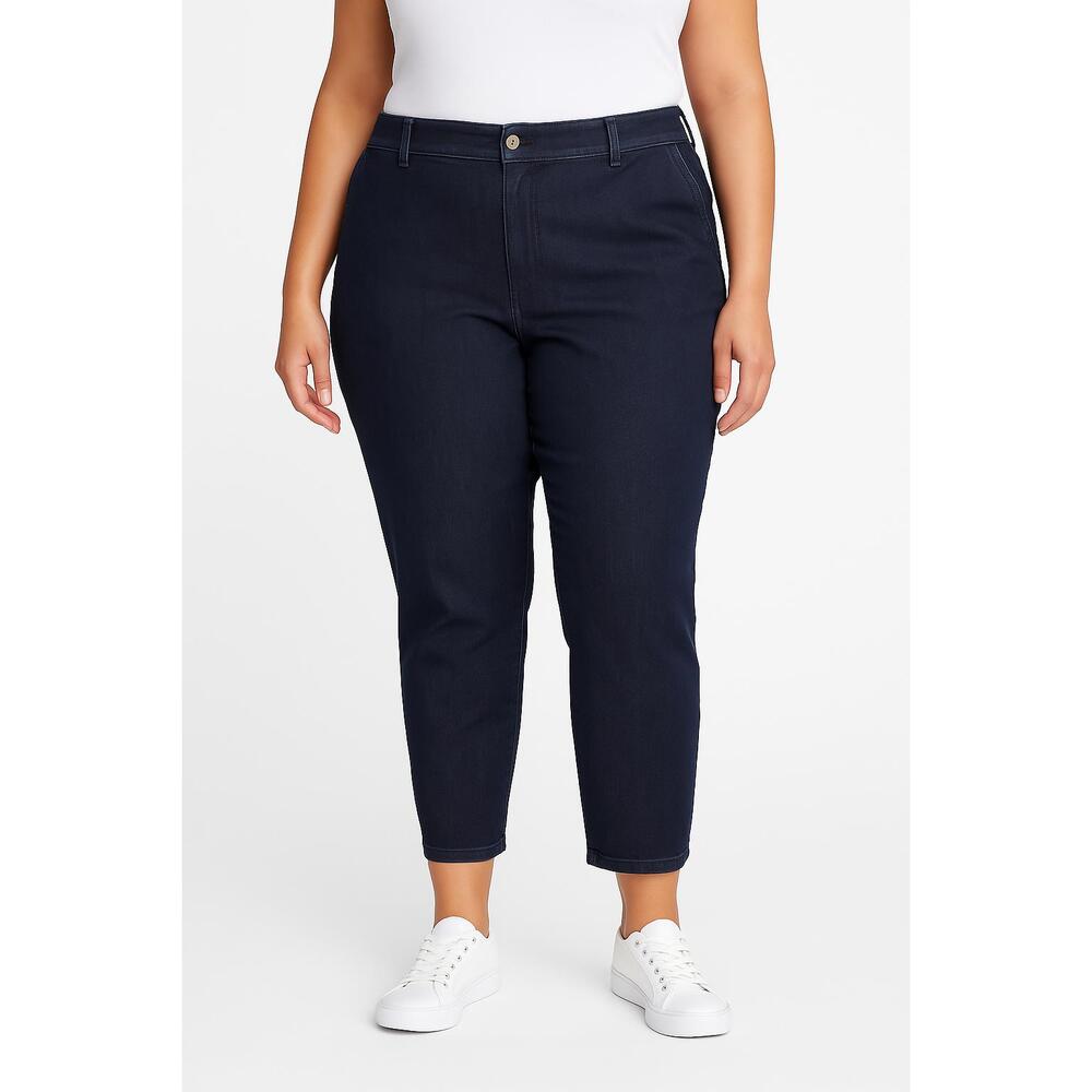 Lane Bryant Dark Blue Denim Flex Magic Waistband Signature Fit 20‎